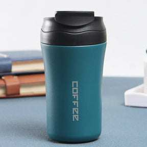 New  Coffee Thermos with Dual Drink Sip and Straw