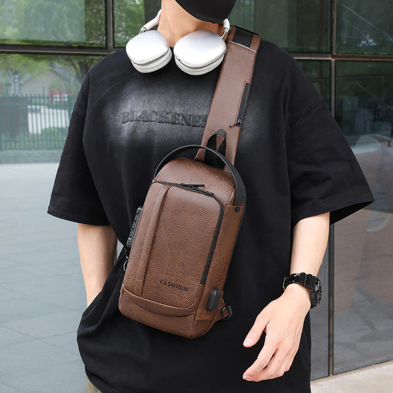 Fashion Leather Men's Shoulder Bags