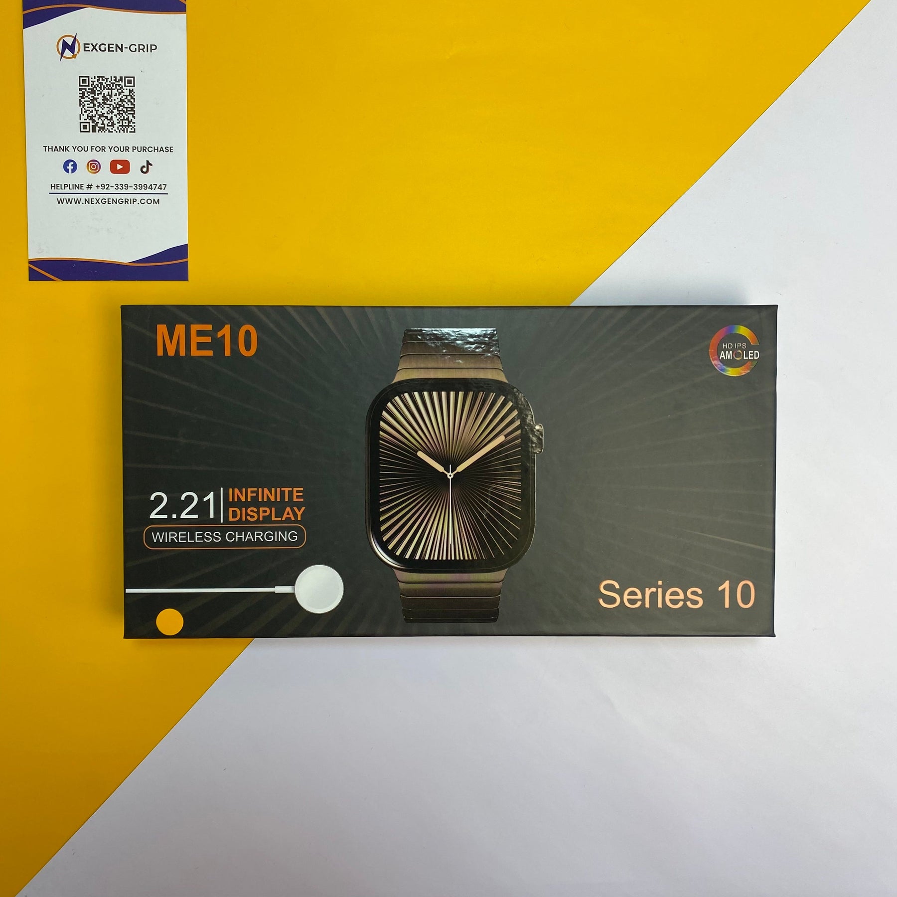 ME10 Series 10 Smart Watch – 2.21" Infinite Display with Wireless Charging