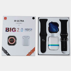 i8 Ultra Earphone + Series 8 Smartwatch